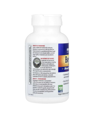 Берберин, Berberine, Enzymedica, 60 капсул Берберин, Berberine, Enzymedica, 60 капсул