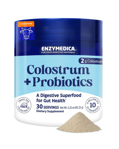 Молозиво з пробіотиком у порошку, Colostrum Powder with Probiotics, Enzymedica, 92,25 гр