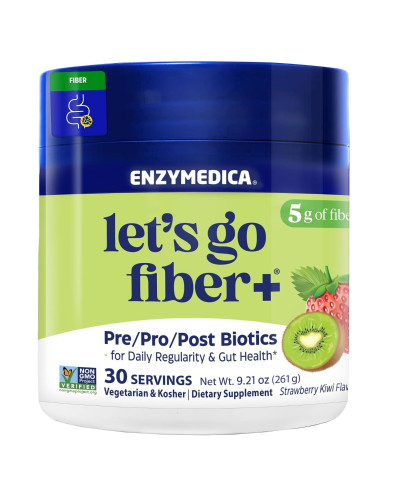 Пробіотичні волокна, смак ківі та полуниці, Probiotic Drink Lets Go Fiber, Enzymedica, 261 гр