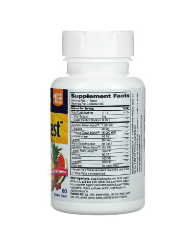 Ферменти травні для дітей, смак фруктів, Kids Digest, Chewable Digestive Enzymes, Enzymedica, 60 жувальних таблеток