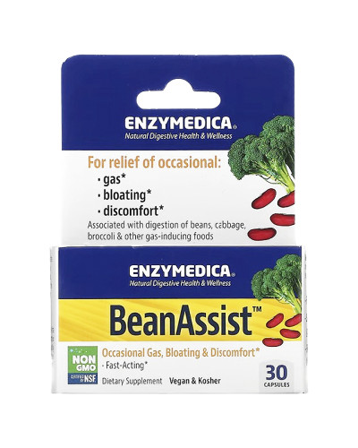 Фермент для перетравлення складних вуглеводів, BeanAssist, Enzymedica, 30 капсул