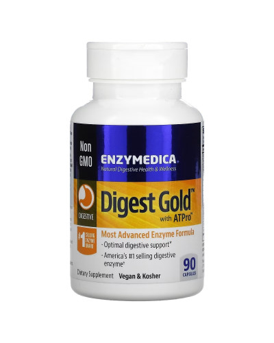 Пищеварительные ферменты, Digest Gold с ATPro, Enzymedica, 90 капсул
