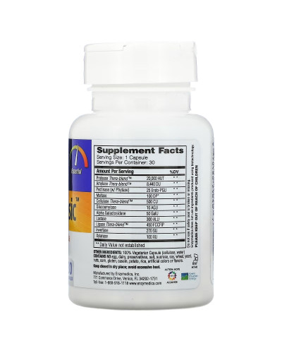 Пищеварительные Ферменты (Формула Энзимов), Digest Basic, Enzymedica, 30 капсул
