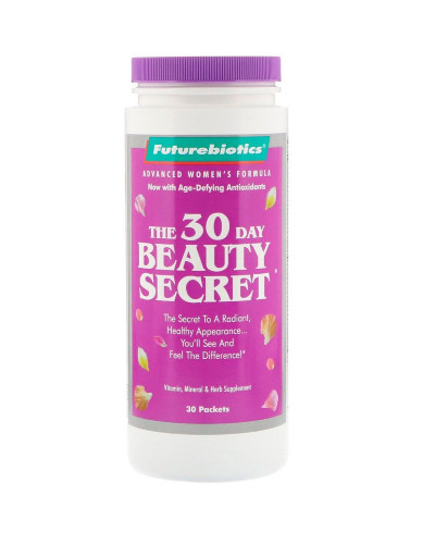 Комплекс 30-денний секрет краси, The 30 Day Beauty Secret, FutureBiotics, 30 пакетиків (по 3 таблетки в шкірі)