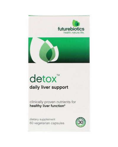 Очищение Печени ежедневная поддержка, Detox, Daily Liver Support, FutureBiotics, 60 вегетарианских капсул