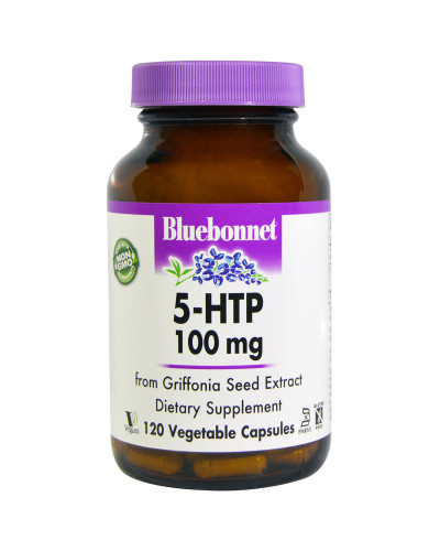 5-HTP (Гидрокситриптофан) 100мг, Bluebonnet Nutrition, 120 капсул