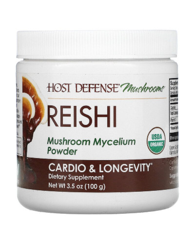 Рейши, порошок грибного мицелия, Reishi, Fungi Perfecti, 100 гр