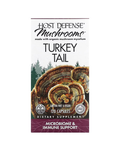 Разноцветный трутовик, Turkey Tail, Fungi Perfecti, 120 вегетарианских капсул.