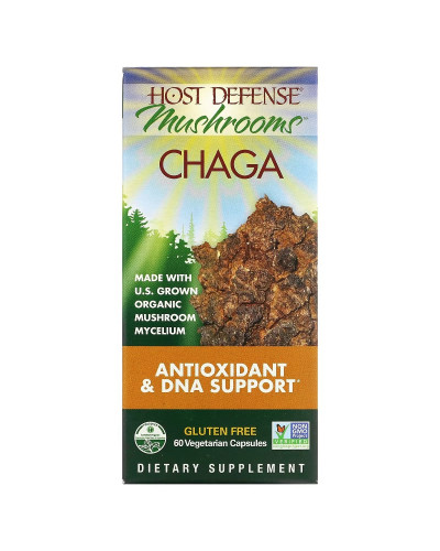 Чага, Chaga, Fungi Perfecti, 60 вегетарианских капсул