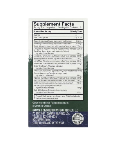 Поддержка иммунитета, комплекс из 17 грибов, Mushrooms, Comprehensive Immune Support, Fungi Perfecti, 30 капсул