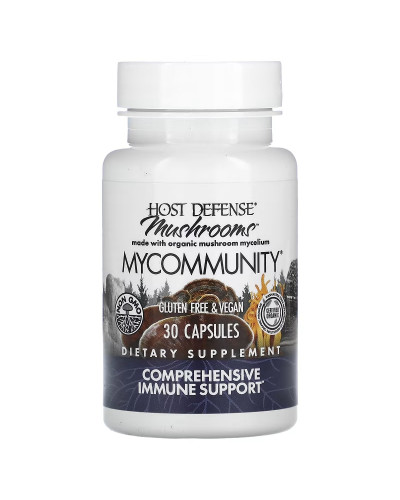 Поддержка иммунитета, комплекс из 17 грибов, Mushrooms, Comprehensive Immune Support, Fungi Perfecti, 30 капсул