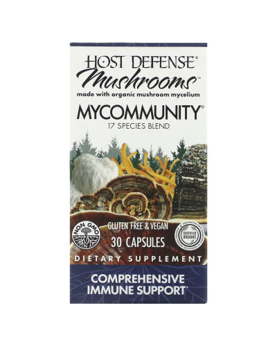 Поддержка иммунитета, комплекс из 17 грибов, Mushrooms, Comprehensive Immune Support, Fungi Perfecti, 30 капсул