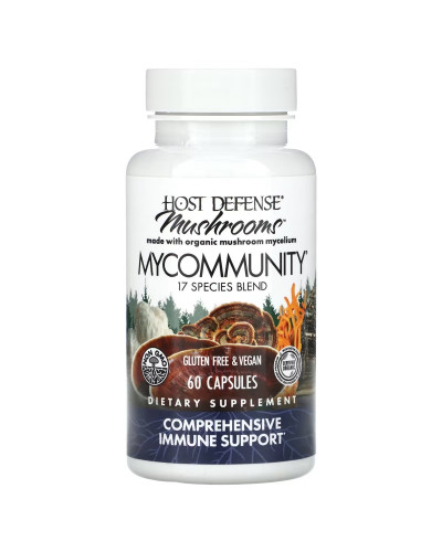 Поддержка иммунитета, комплекс из 17 грибов, Mushrooms, Comprehensive Immune Support, Fungi Perfecti, 60 капсул