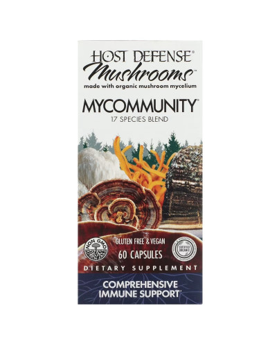 Поддержка иммунитета, комплекс из 17 грибов, Mushrooms, Comprehensive Immune Support, Fungi Perfecti, 60 капсул