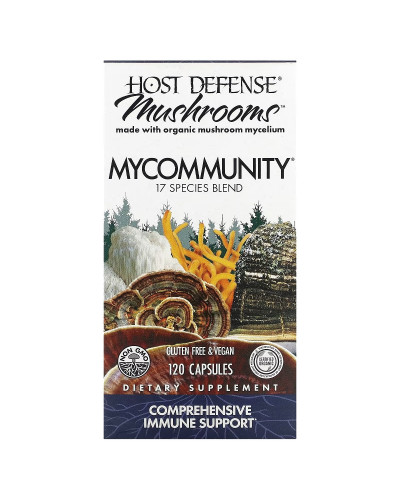 Поддержка иммунитета, комплекс из 17 грибов, Mushrooms, Comprehensive Immune Support, Fungi Perfecti, 120 капсул