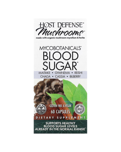 Грибы для нормализации уровня сахара, MycoBotanicals, Blood Sugar, Fungi Perfecti, 60 капсул