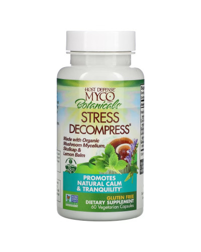 Грибы для снятия стресса, MycoBotanicals, Stress Decompress, Fungi Perfecti, 60 вегетарианских капсул