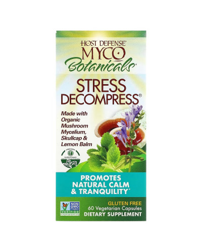 Грибы для снятия стресса, MycoBotanicals, Stress Decompress, Fungi Perfecti, 60 вегетарианских капсул