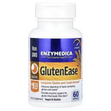 Ферменты для переваривания глютена, GlutenEase, Enzymedica, 60 капсул
