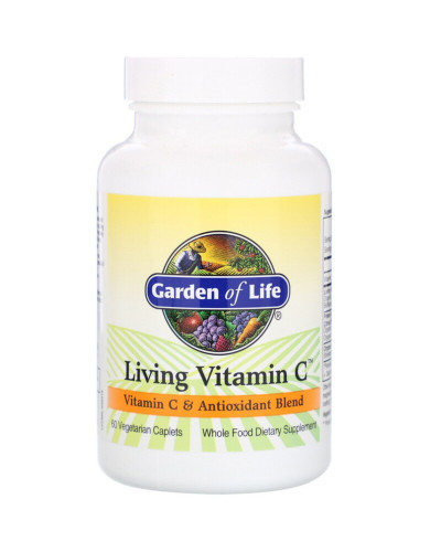 Живой Витамин С, Living Vitamin C, Garden of Life, 60 вегетарианских капсул