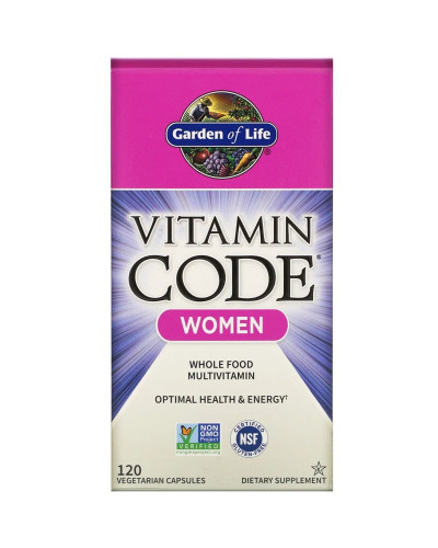 Мультивитамины для Женщин, Vitamin Code, Garden of Life, 120 вегетарианских капсул