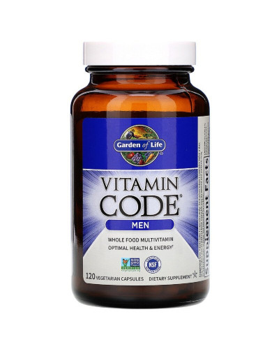 Мужские Мультивитамины, Vitamin Code, Garden of Life, 120 вегетарианских капсул