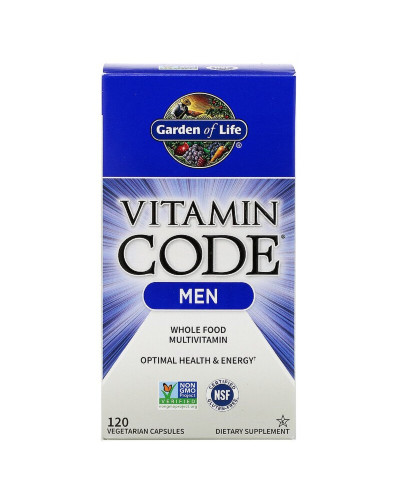 Мужские Мультивитамины, Vitamin Code, Garden of Life, 120 вегетарианских капсул