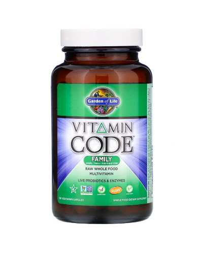 Мультивитамины для семьи, Vitamin Code, Family Multivitamin, Garden of Life, 120 вегетарианских капсул