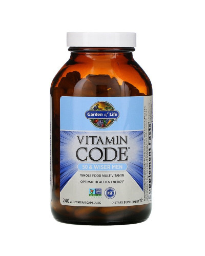 Мультивитамины для Мужчин 50+, Vitamin Code, 50 & Wiser Men, Garden of Life, 240 вегетарианских капсул
