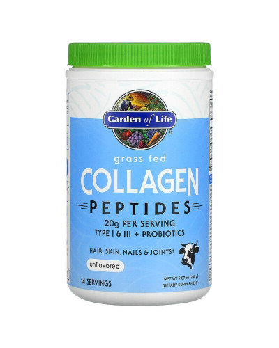Порошок колагенових пептидів, Grass Fed Collagen Peptides, Garden of Life, 280 гр