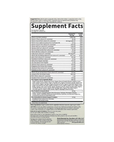 Чоловічі Мультівітаміни 50+, Vitamin Code, Garden of Life, 120 вегетаріанських капсул