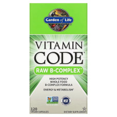 Сырые Витамины В-комплекс, RAW B-Complex, Garden of Life, 120 вегетарианских капсул