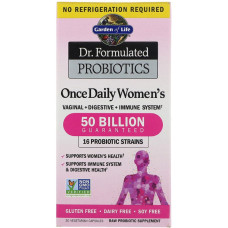 Пробиотики Для Женщин, Once Daily, Dr. Formulated Probiotics, Garden of Life, 30 вегетарианских капсул