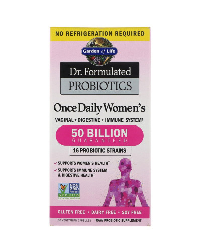 Пробіотики Для Жінок, Once Daily, Dr. Formulated Probiotics, Garden of Life, 30 вегетаріанських капсул