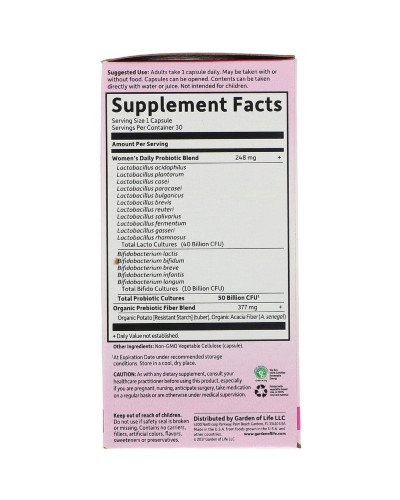 Пробіотики Для Жінок, Once Daily, Dr. Formulated Probiotics, Garden of Life, 30 вегетаріанських капсул