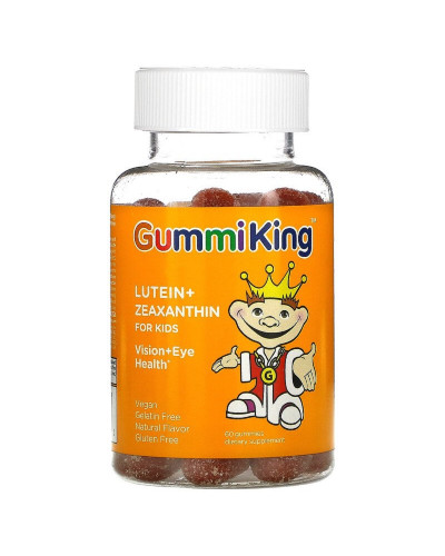 Лютеин и Зеаксантин для детей, вкус манго, Lutein + Zeaxanthin for Kids, GummiKing, 60 жевательных конфет