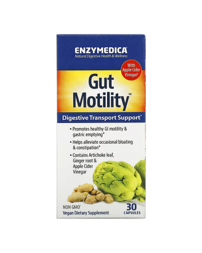 Рослинний комплекс для моторики кишківника, Gut Motility, Enzymedica, 30 капсул