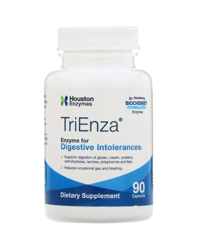Пищеварительные Ферменты TriEnza, Houston Enzymes, 90 жевательных таблеток