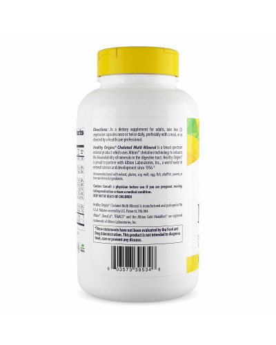 Хелатні мультимінерали без заліза, Chelated Multi Mineral, Iron Free, Healthy Origins, 240 вегетаріанських капсул
