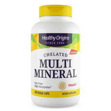 Хелатные Мультиминералы без железа, Chelated Multi Mineral, Iron Free, Healthy Origins, 240 вегетарианских капсул