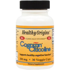 Цитиколин 250мг, Cognizin, Healthy Origins, 30 вегетарианских капсул