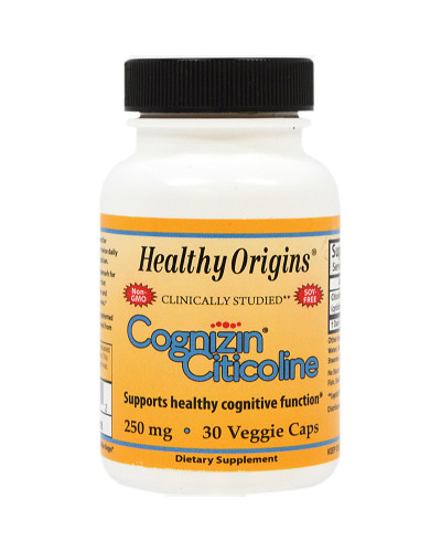 Цитиколін 250мг, Cognizin, Healthy Origins, 30 вегетаріанських капсул