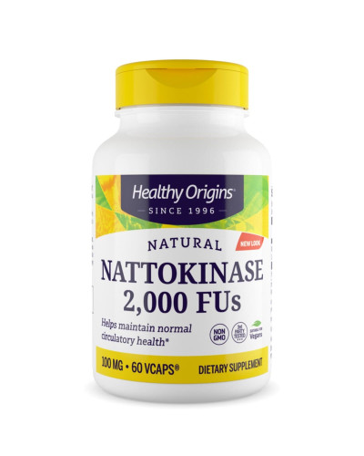 Наттокіназа 100мг, Healthy Origins, 60 гелевих капсул