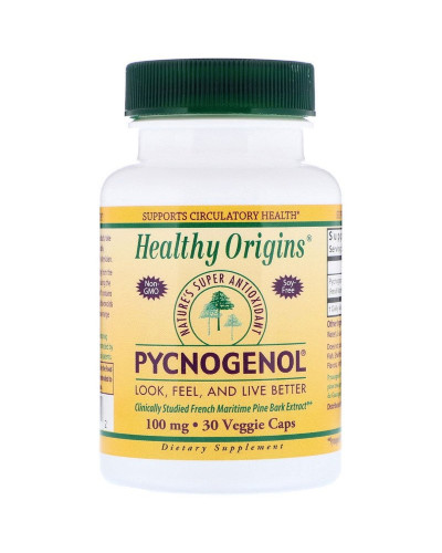 Пикногенол, Pycnogenol, Healthy Origins, 100 мг, 30 капсул