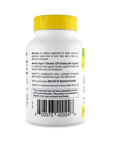 Цитиколін 250мг, Cognizin, Healthy Origins, 60 вегетаріанських капсул