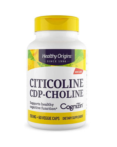 Цитиколін 250мг, Cognizin, Healthy Origins, 60 вегетаріанських капсул