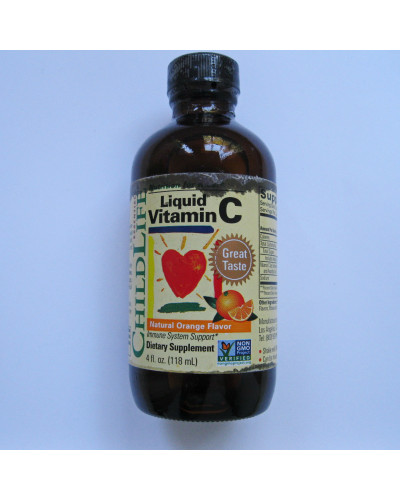 УЦІНКА Рідкий Вітамін С для Дітей, Смак Апельсину, Liquid Vitamin C, ChildLife, 118,5 мл УЦІНКА Рідкий Вітамін С для Дітей, Смак Апельсину, Liquid Vitamin C, ChildLife, 118,5 мл
