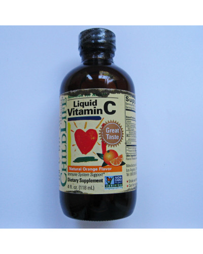 УЦІНКА Рідкий Вітамін С для Дітей, Смак Апельсину, Liquid Vitamin C, ChildLife, 118,5 мл УЦІНКА Рідкий Вітамін С для Дітей, Смак Апельсину, Liquid Vitamin C, ChildLife, 118,5 мл