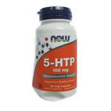 УЦЕНКА 5-HTP (Гидрокситриптофан), 100мг, Now Foods, 60 вегетарианских капсул (повреждение этикетки)