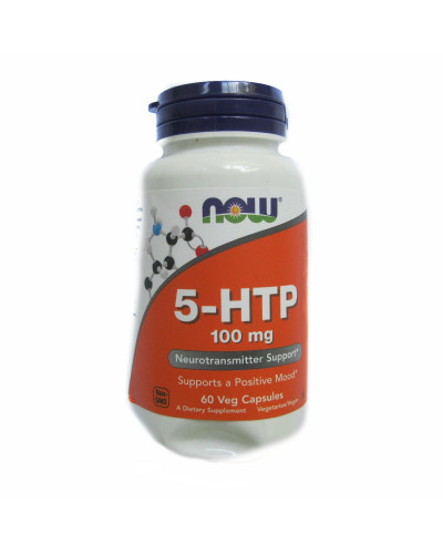 УЦІНКА 5-HTP (Гідрокситриптофан), 100мг, Now Foods, 60 вегетаріанських капсул (пошкодження етикетки)
